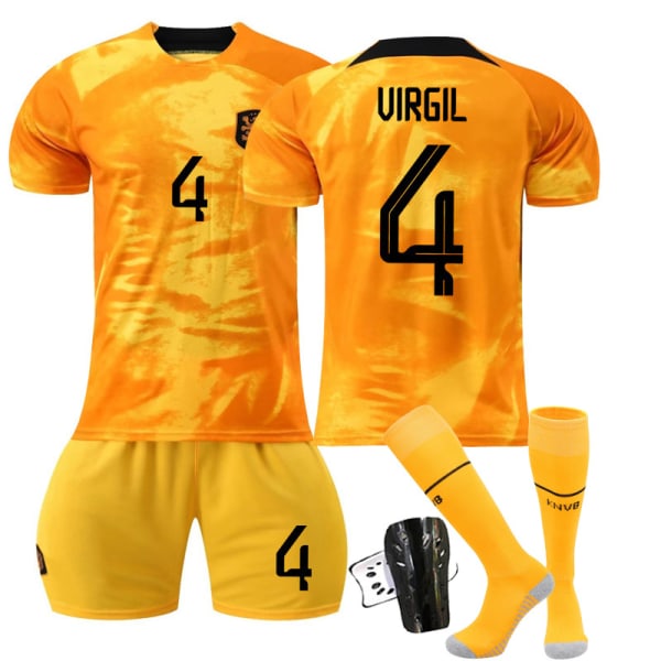 22-23 Nederländerna Home Set #10 #4 #21 T-shirt fotbollsuniform VIRGIL 4 With sock #3XL