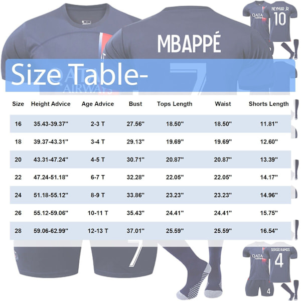 Barnfotbollssatser Fotboll Kort tröja Strumpa passar Sportshorts #num9-2223 manchester city 22(6-7 years)