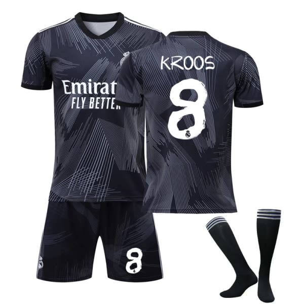 Barn / vuxen 22 23 Real Madrid 120:e Y3-tröja set KROOS-8 XS