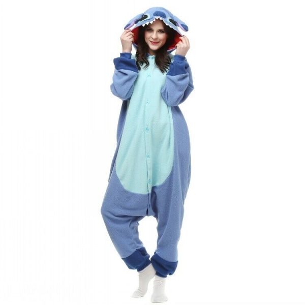 Stitch Pyjamas Anime Cartoon Nightwear Dress Jumpsuit blue stitch s