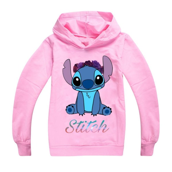 Barn Lilo Stitch Hoodies Tröja med print Dark Blue 120cm