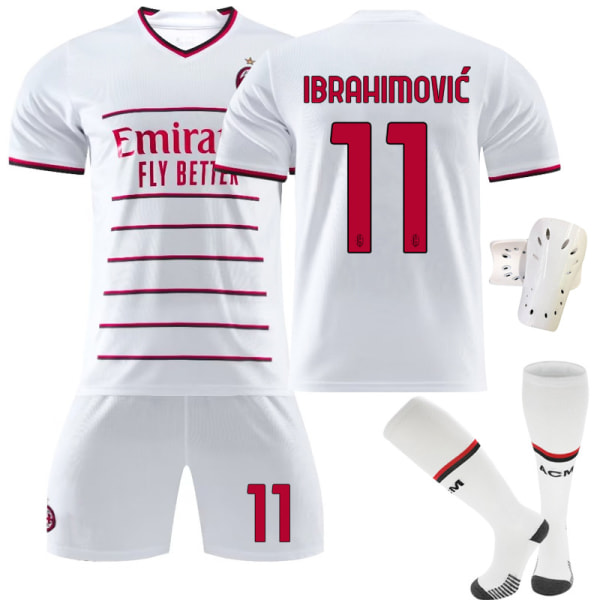 AC Milan bortatröja Rafael Leao fotbollströja för barn GIROUD 9 With sock protect #16