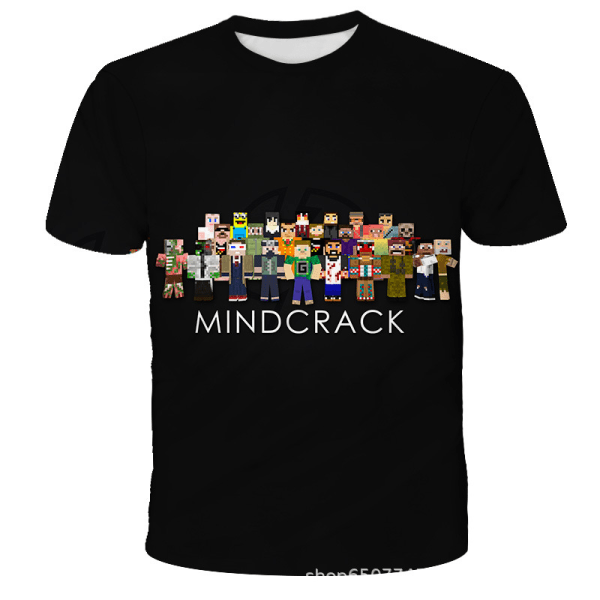 Tecknad Minecraft för pojkar Barn Casual kortärmad T-shirt TX-030175 140