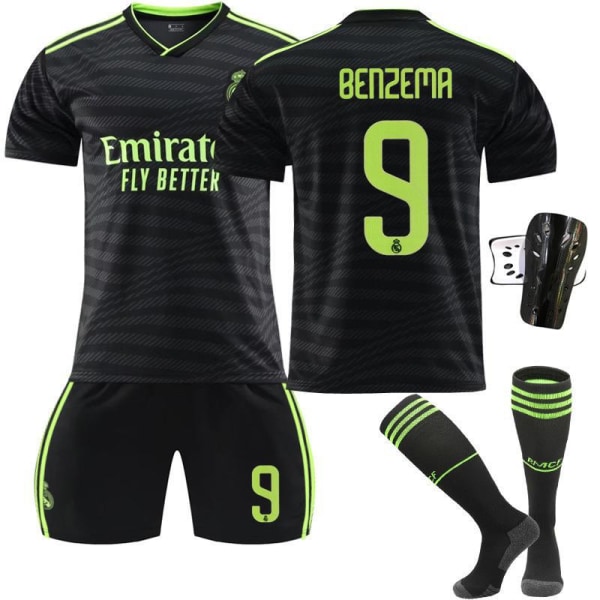 Ny säsong 22-23 Real Madrid Borta fotbollströja Valverde 15 With socks+protect #XL