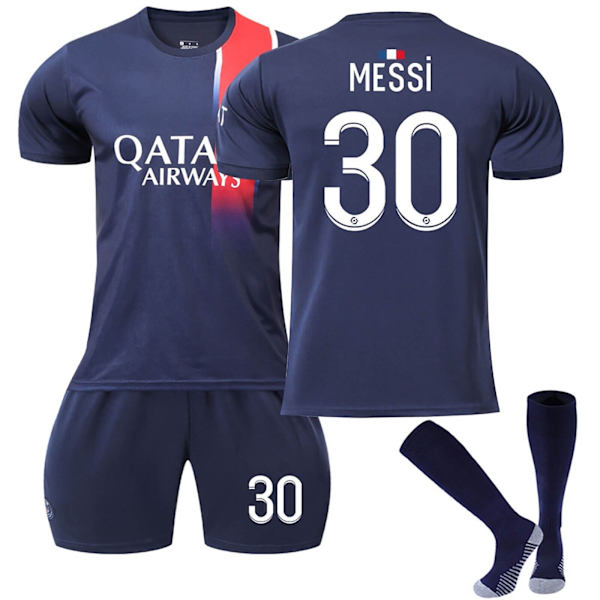 23-24 Paris fotbollströja för barn nr 7 Mbappe Adult Kids blank back without words 28(12-13years)