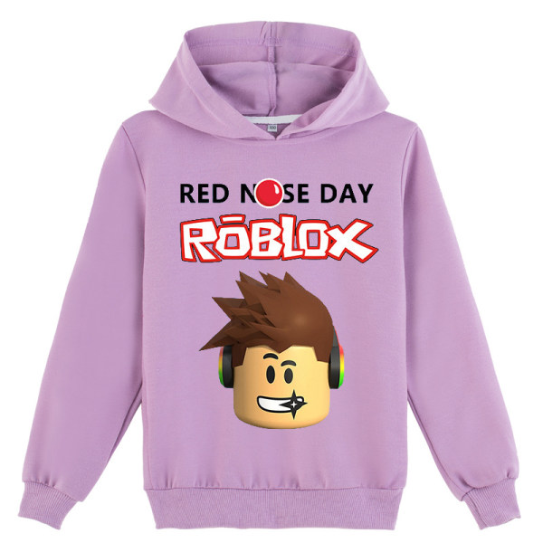 'Roblox' hoodie för barn unisex Purple 140cm