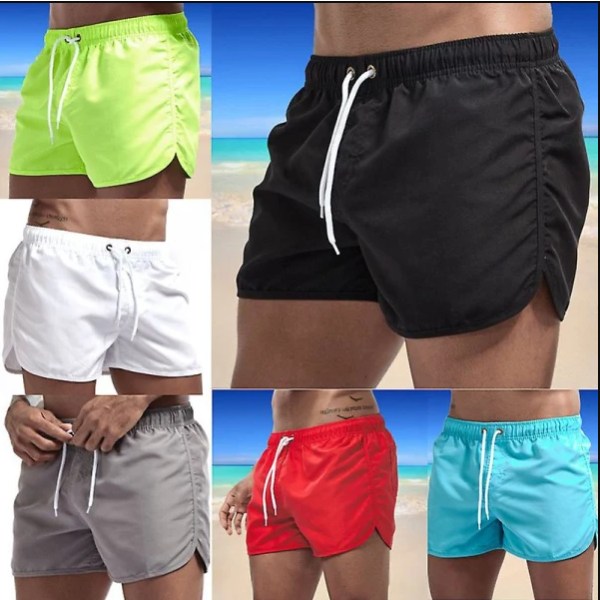 Casual Fashion Beach Shorts för män Fluorescent Green M