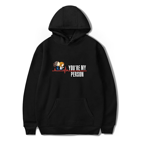 Grey's Anatomy American Drama Intern Hoodie Pullover Grafiskt print Luvtröjor JA32068A01 Black S