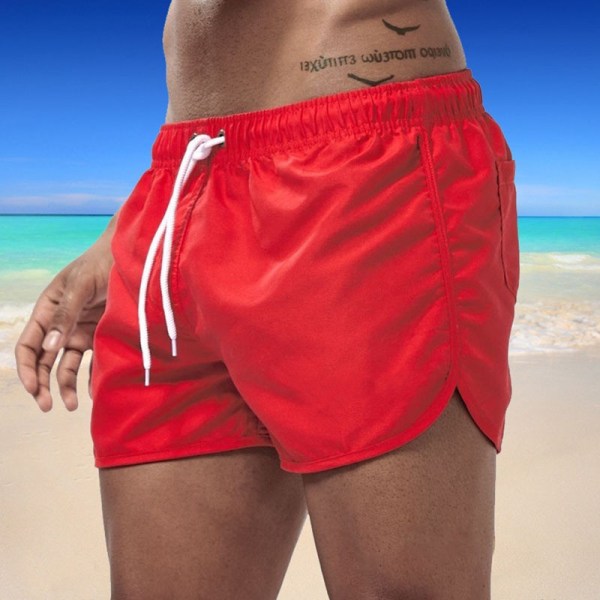 Casual Fashion Beach Shorts för män Red 2XL