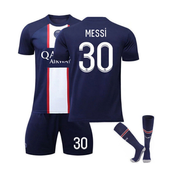 Fotbollssats Fotbollströja Träningströja Mbappe Navy blue 30# 10-11Years#26