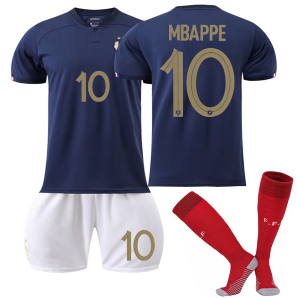 23/24 Man City Home kit Pojkar Barn Fotboll T-shirt Kit Fotboll Träningsdräkter France Home #10 Socks