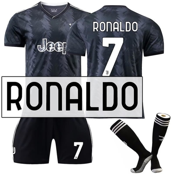 22-23 Juventus Kits Fotbollströja för vuxen träningsdräkt RONALDO 7 Kids 26(140-150CM)