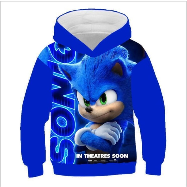 Sonic The Hedgehog Kids Pojkar Hoodie Sweatshirt Winter Rock Tops #1 140/7-8 Years