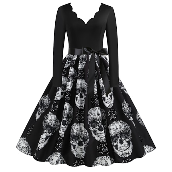 Dam Vintage 1950 Rockabilly Bal Party Swing Dress E L