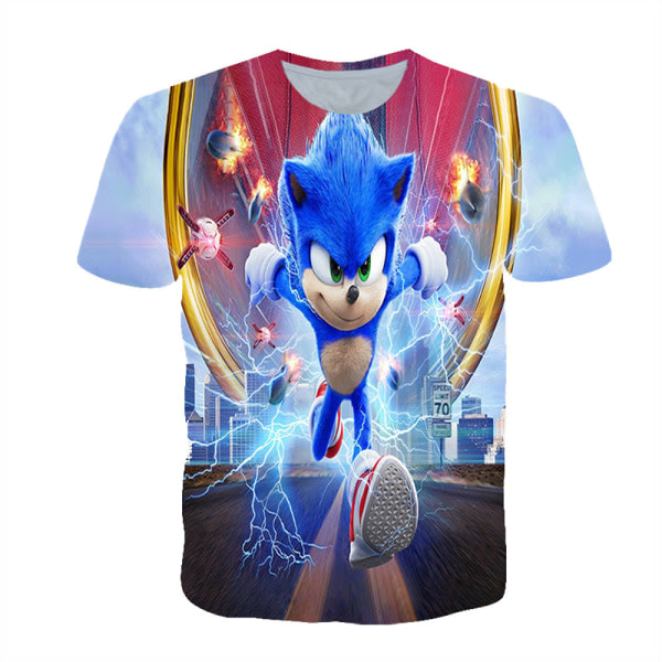 Sonic The Hedgehog 3D T-shirt Barn Pojkar Flicka Kortärmad A 100