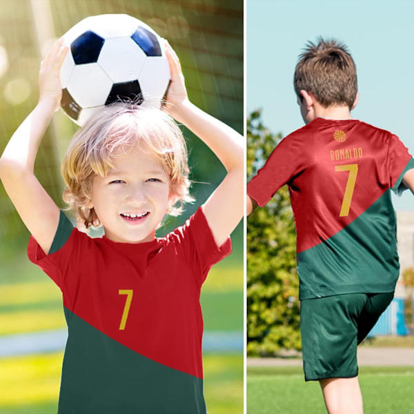 Barnfotbollssatser Fotboll Kort tröja Strumpa passar Sportshorts #num7-22/23 france home 28(12-13 years)