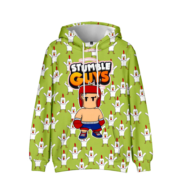 Stumble Guys 3D Print Hoodie Barnkappa Hoodie Ytterkläder 11 110