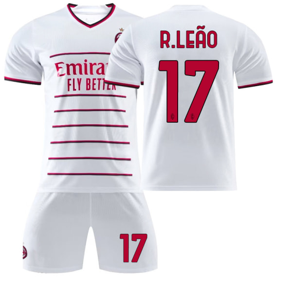 AC Milan bortatröja Rafael Leao fotbollströja för barn R.LEAO 17 #20