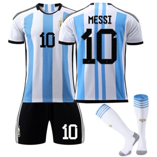 Argentina Messi Premium 3-stjärnig fotbollströja 2023 argentina home messi #10 10-11 years  #26