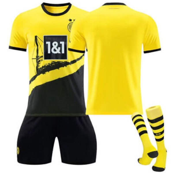 23-24 Vuxna Barn Kit Träningsdräkter Kort skjorta+Shorts+Socka Sportset dortmund 23/24 home kit #blank #24 (8-9 years)