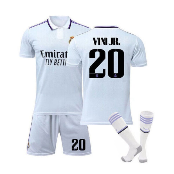 Fotbollssats Fotbollströja Träningströja Mbappe Real Madrid Home Kit VINI 8-9Years#24