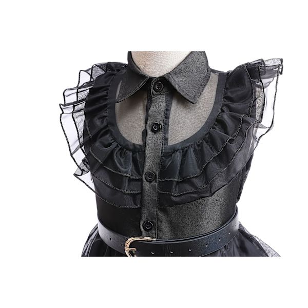 Adams Family Girl's Wednesday Cosplay rollspelskostym pqt0011 110cm