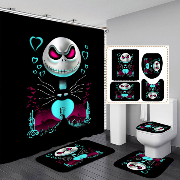 4st Nightmare Before Christmas Duschdraperi Set jy-142 3PCS