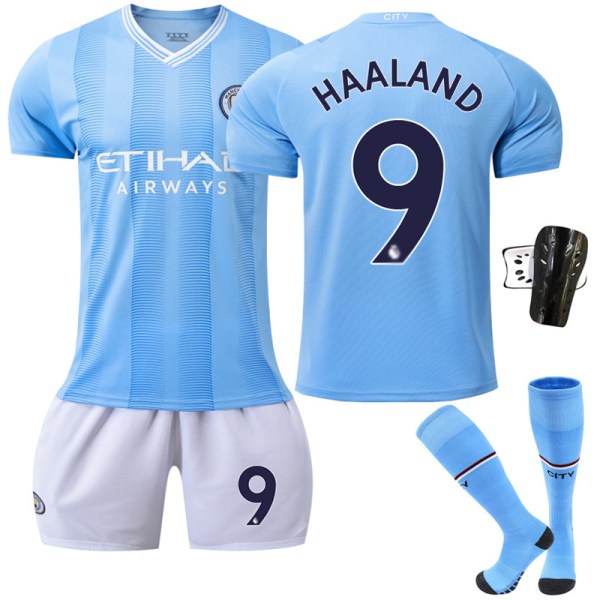 Manchester City F.C. 23-24 Hemtröja fotbollströja kit HAALAND 9 #26