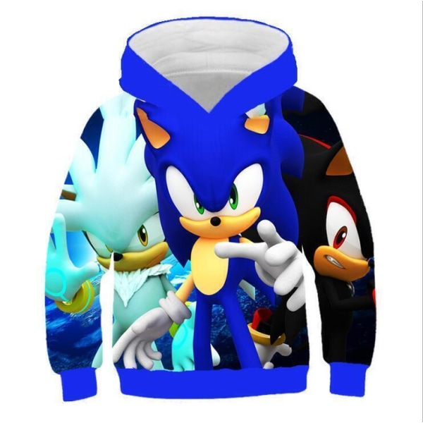 Sonic The Hedgehog Kids Pojkar Hoodie Sweatshirt Winter Rock Tops #4 140/7-8 Years