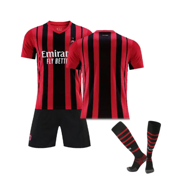 AC Milan Hemma fotbollströja för barn nr 11 Ibrahimovic #8 With socks #26