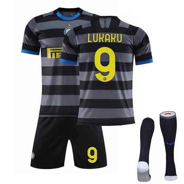 Barn Vuxna Fotbollströja Full Kit Fotbollsträningsdräkt 20 21 Third Lukaku 9 L