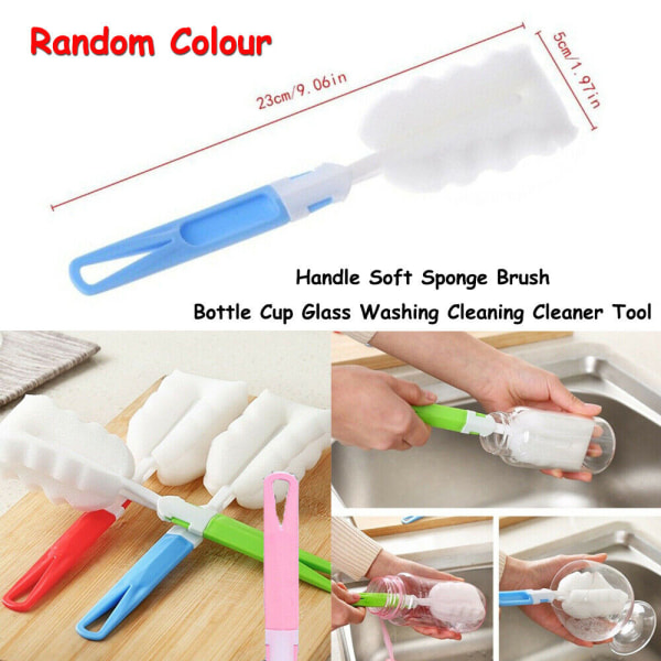 Vattenflaska Sport Drickskopp Plast Vattenkopp 1000/2000ML Sponge Brush - Random Colour