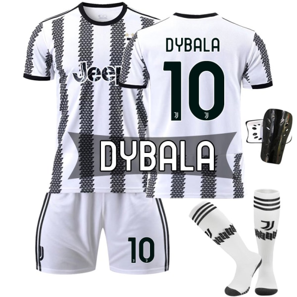 Juventus hemmatröja 22/23 Di Maria fotbollströja för barn Vuxna POGBA 10 With sock protect #L