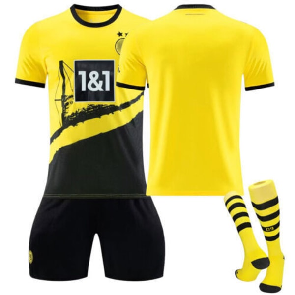 23-24 Kids Kits Träningsdräkter Kort skjorta+shorts+socka sportset brazil away #10 #24 (8-9 years)