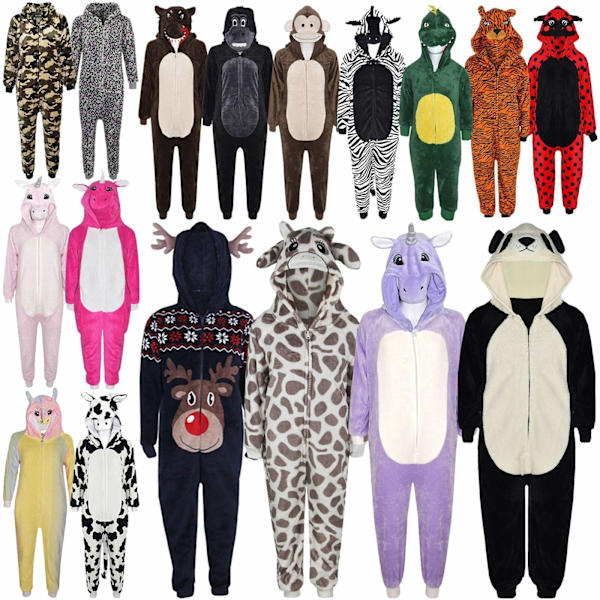 Animal Onesie One Piece Kids Pyjamas Sleepsuit Kostympresenter Dalmatian 2-3 Years