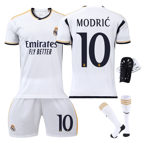 2023-2024 Real Madrid Hemma fotbollströja för barn Vinicius nr. 7 VINI JR ALABA 4 28