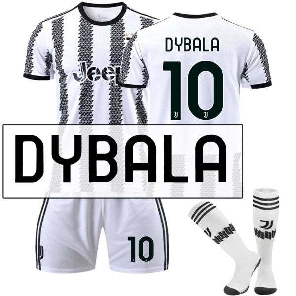 Juventus hemmatröja 22/23 Di Maria fotbollströja för barn Vuxna DYBALA 10 With sock #S