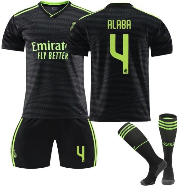 Ny säsong 22-23 Real Madrid Borta fotbollströja Alaba 4 With socks #28