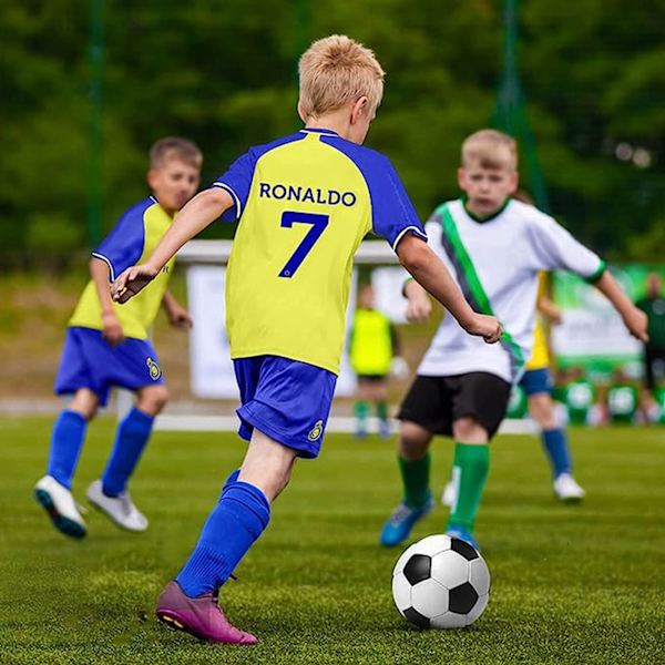 Barnfotbollssatser Fotboll Kort tröja Strumpa passar Sportshorts #num4-22/23 france home 24(8-9 years)