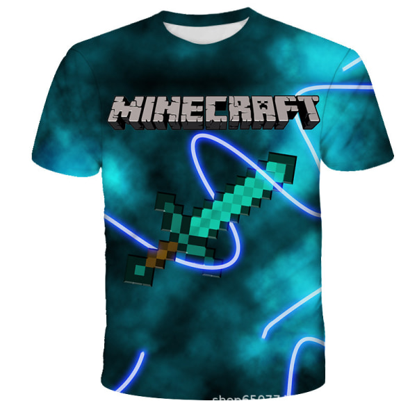 Tecknad Minecraft för pojkar Barn Casual kortärmad T-shirt TX-030166 160