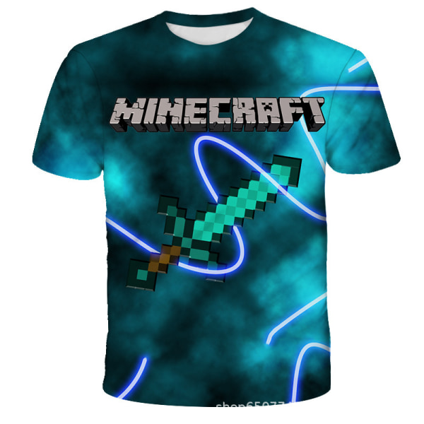 Tecknad Minecraft för pojkar Barn Casual kortärmad T-shirt TX-030168 M