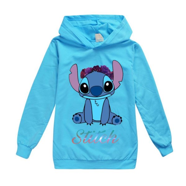 Barn Lilo Stitch Hoodies Tröja med print Light Blue 100cm