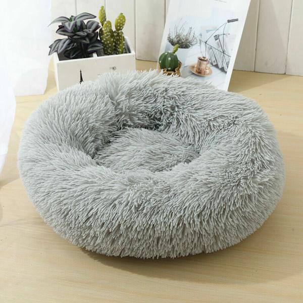 Fluffig Hundbädd / kattbädd, Hundsäng / kattsäng - dogbed/catbed Light Grey 70cm