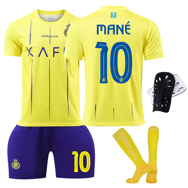 2023-2024 Al-Nassr FC Fotbollsdräkter för barn nr 7 Ronaldo MANE 10 18