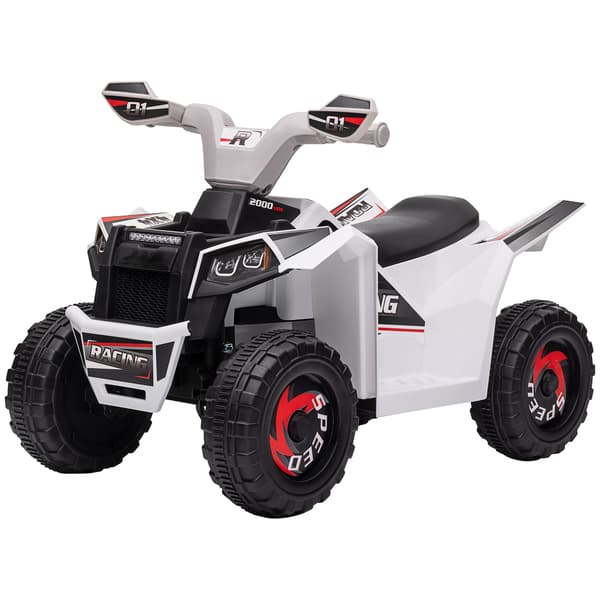 HOMAIRE Elektrisk Barnquad 2,5 km/h, Fram- och Backväxel, Vit, 18-36 månader Vit