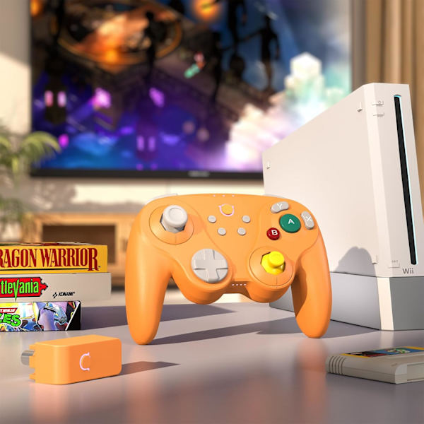 NYXI Warrior GameCube Trådlös Switch Pro Kontroll orange orange