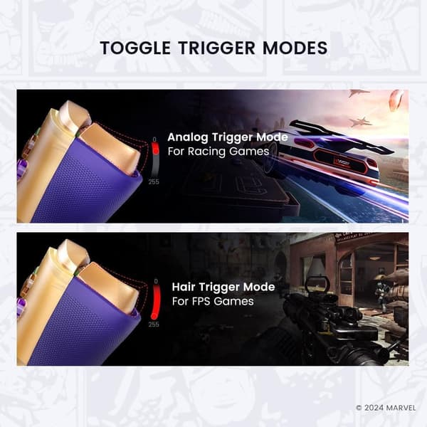 GameSir G8 Plus Bluetooth Mobil Spelkontroll Thanos Edition guld