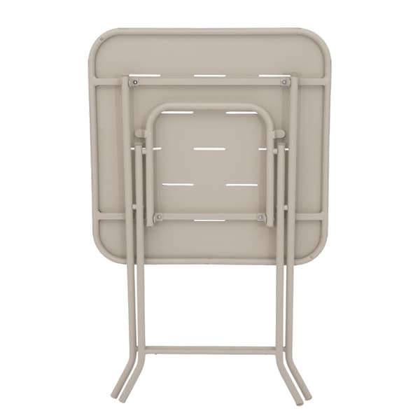 HOMAIRE Utemöbelset 3-del, vikbart bistroset i beige stål Beige
