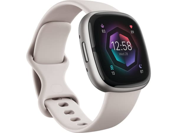 FITBIT Sense 2 smartklocka (Bluetooth – 6 dagars batteritid – Vit)