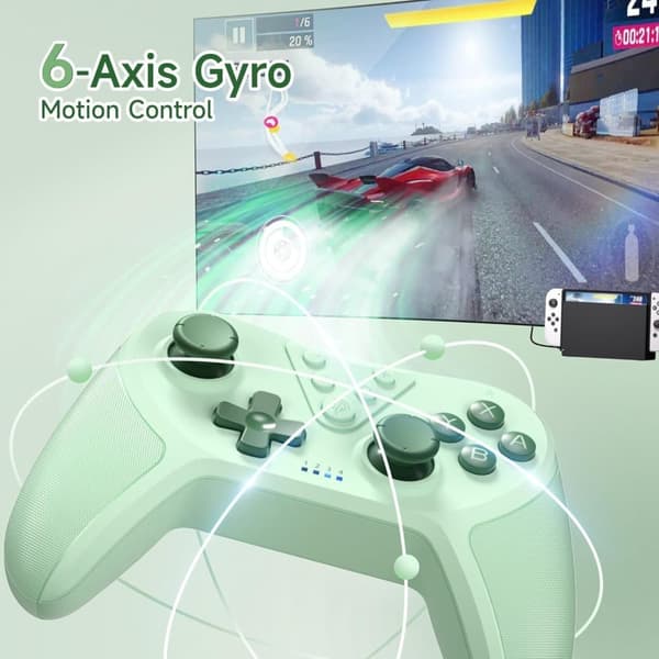 EasySMX T37 trådlös switchkontroll för switch grön grön